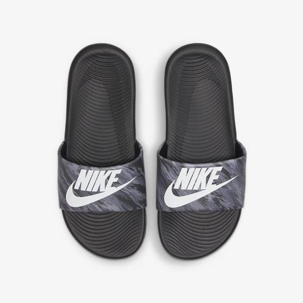 Nike Kawa SE Older Slapky Detske Čierne Platina | NK345RJA