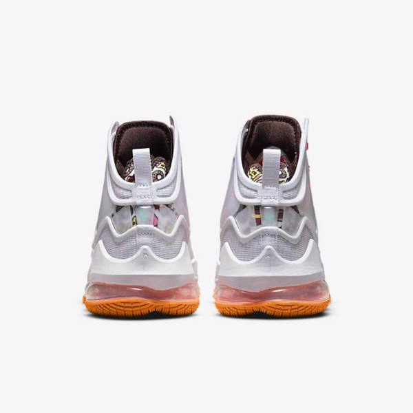 Nike LeBron 19 Basketbalove Tenisky Damske Siva Oranžové Svetlo Červené Zelene | NK436KFL