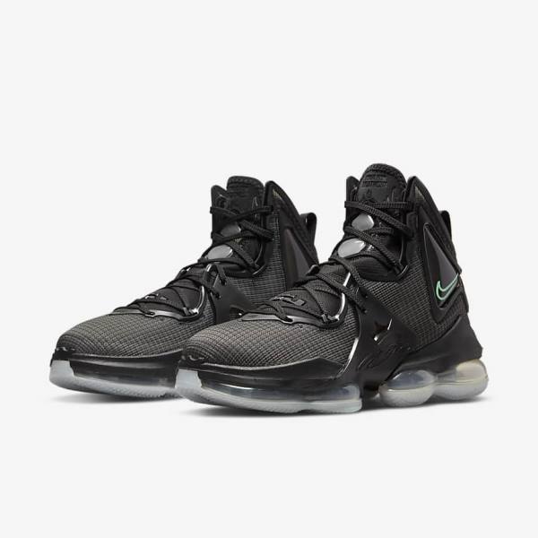 Nike LeBron 19 Basketbalove Tenisky Panske Čierne Tmavo Siva Zelene | NK268KFH