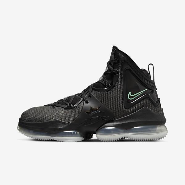 Nike LeBron 19 Basketbalove Tenisky Panske Čierne Tmavo Siva Zelene | NK268KFH