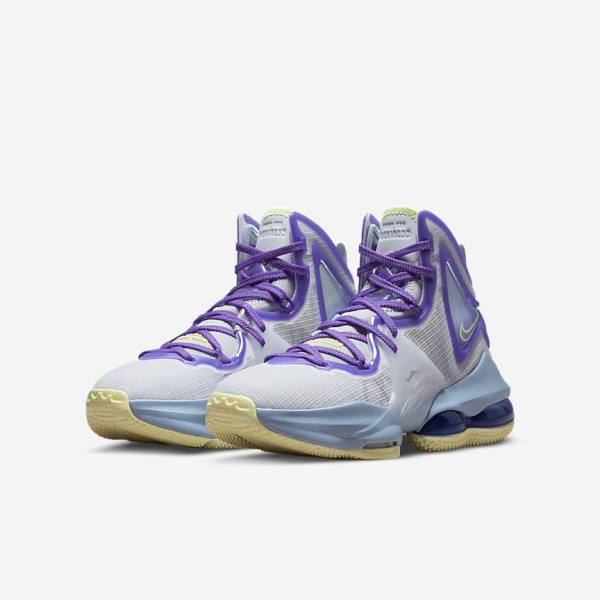 Nike LeBron 19 Older Basketbalove Tenisky Detske Modre Nachový | NK253RLI