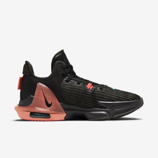 Nike LeBron Witness 6 Basketbalove Tenisky Panske Čierne Červené Metal Strieborne | NK094TJI