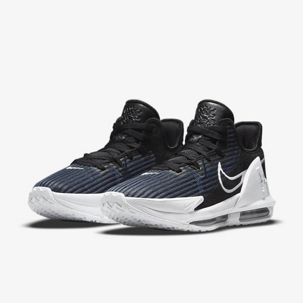 Nike LeBron Witness 6 Basketbalove Tenisky Damske Čierne Tmavo Obsidian Biele | NK460FQM