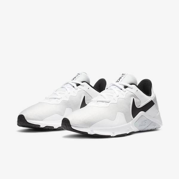 Nike Legend Essential 2 Botasky Panske Platina Biele Čierne | NK713ORN