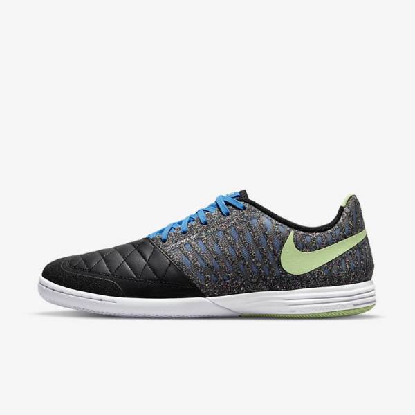 Nike Lunar Gato II IC Indoor Court Kopačky Panske Čierne Svetlo Modre Svetlo Zelene | NK630WFI