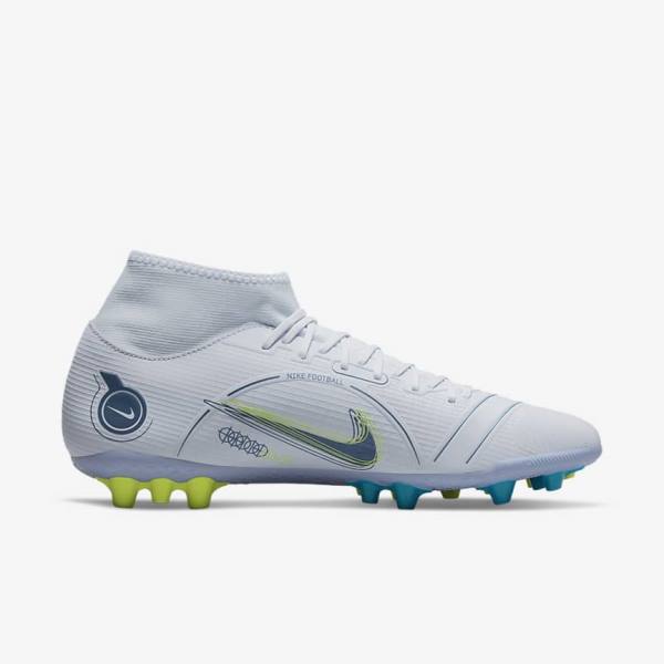 Nike Mercurial Superfly 8 Academy AG Artificial-Grass Kopačky Damske Siva Svetlo Modre Tmavo Modre | NK637FHB