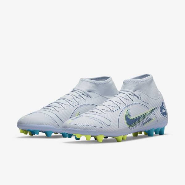 Nike Mercurial Superfly 8 Academy AG Artificial-Grass Kopačky Damske Siva Svetlo Modre Tmavo Modre | NK637FHB