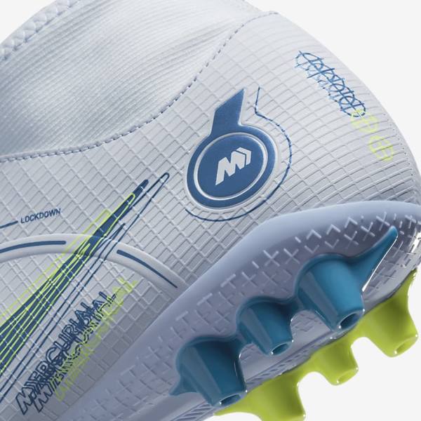 Nike Mercurial Superfly 8 Academy AG Artificial-Grass Kopačky Damske Siva Svetlo Modre Tmavo Modre | NK637FHB