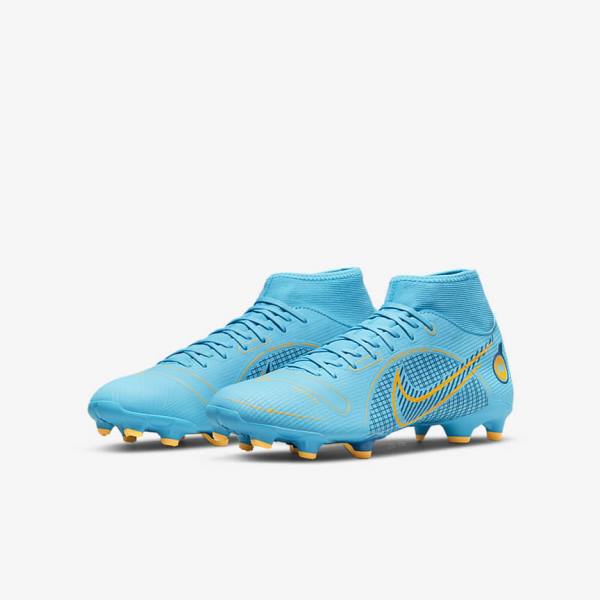 Nike Mercurial Superfly 8 Academy MG Multi-Grounds Kopačky Panske Modre Oranžové | NK053GLB