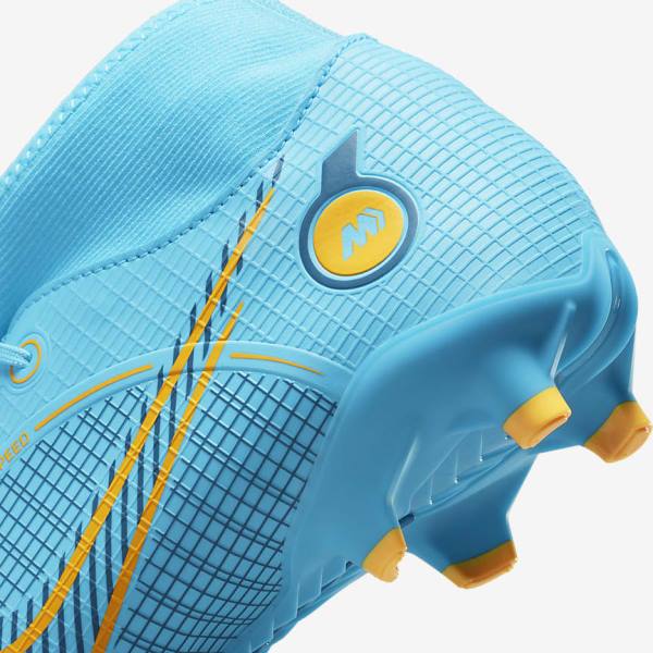 Nike Mercurial Superfly 8 Academy MG Multi-Grounds Kopačky Panske Modre Oranžové | NK053GLB