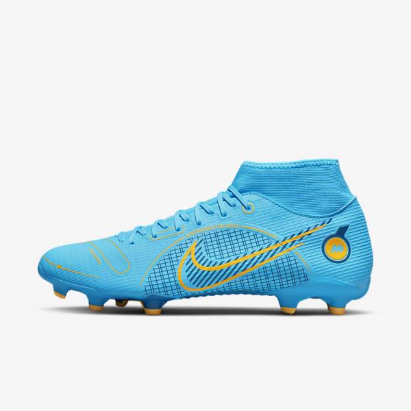 Nike Mercurial Superfly 8 Academy MG Multi-Grounds Kopačky Panske Modre Oranžové | NK053GLB