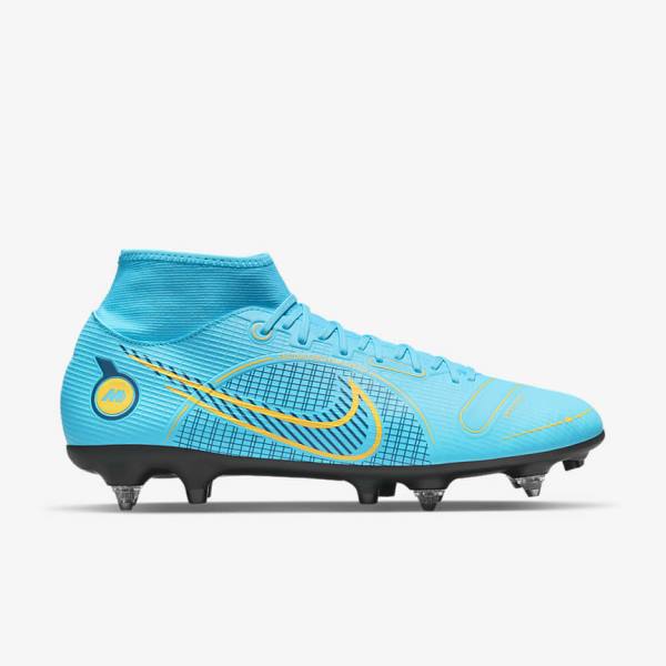 Nike Mercurial Superfly 8 Academy SG-PRO Anti-Clog Traction Soft-Grounds Kopačky Damske Modre Oranžové | NK056VGU