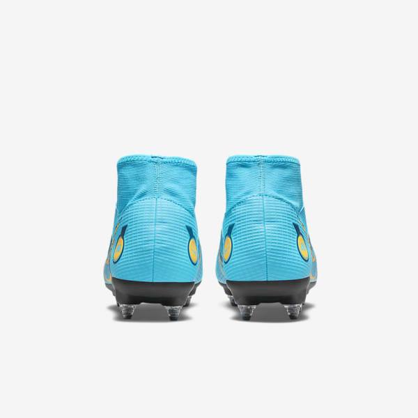 Nike Mercurial Superfly 8 Academy SG-PRO Anti-Clog Traction Soft-Grounds Kopačky Panske Modre Oranžové | NK497HXC