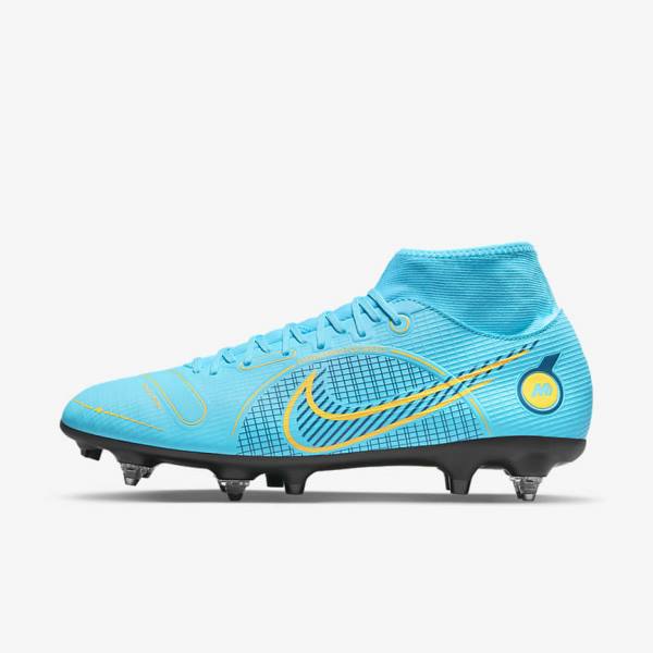 Nike Mercurial Superfly 8 Academy SG-PRO Anti-Clog Traction Soft-Grounds Kopačky Panske Modre Oranžové | NK497HXC