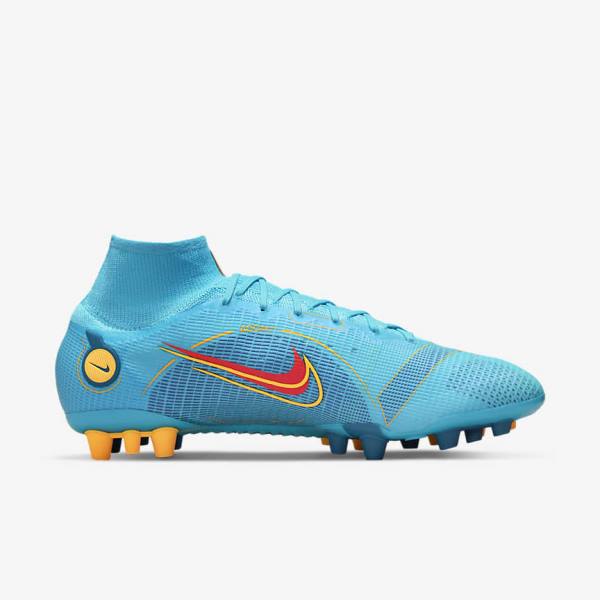 Nike Mercurial Superfly 8 Elite AG Artificial-Grasss Kopačky Panske Modre Oranžové | NK143QCH