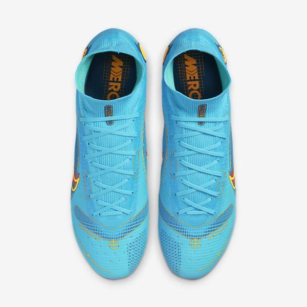 Nike Mercurial Superfly 8 Elite AG Artificial-Grasss Kopačky Panske Modre Oranžové | NK143QCH