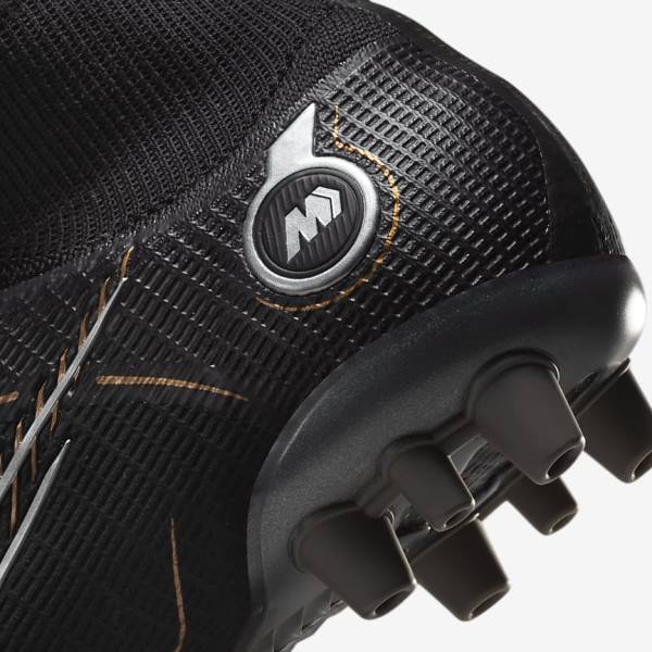 Nike Mercurial Superfly 8 Elite AG Artificial-Grasss Kopačky Panske Čierne Metal Strieborne Siva Metal Zlate | NK641OSY