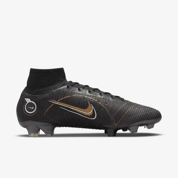 Nike Mercurial Superfly 8 Elite FG Firm-Grounds Kopačky Damske Čierne Metal Strieborne Siva Metal Zlate | NK093HSE