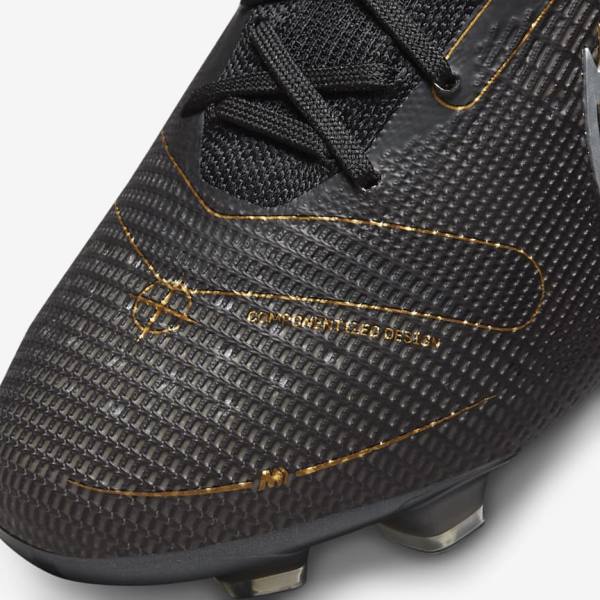 Nike Mercurial Superfly 8 Elite FG Firm-Grounds Kopačky Damske Čierne Metal Strieborne Siva Metal Zlate | NK093HSE