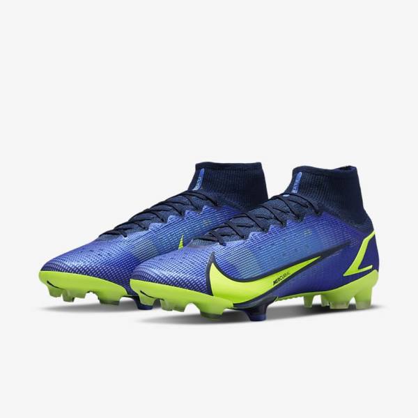 Nike Mercurial Superfly 8 Elite FG Firm-Grounds Kopačky Panske Modre | NK268UPR