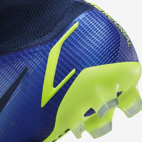 Nike Mercurial Superfly 8 Elite FG Firm-Grounds Kopačky Panske Modre | NK268UPR