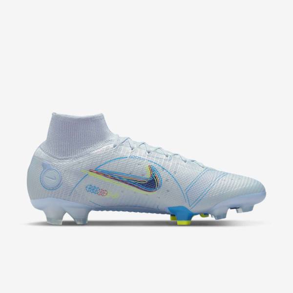 Nike Mercurial Superfly 8 Elite FG Firm-Grounds Kopačky Panske Siva Svetlo Modre Modre | NK452OFZ