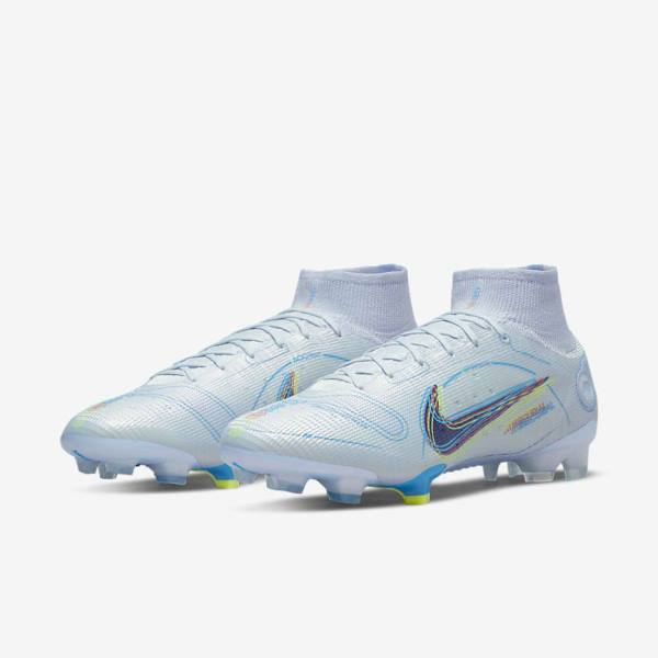 Nike Mercurial Superfly 8 Elite FG Firm-Grounds Kopačky Panske Siva Svetlo Modre Modre | NK452OFZ