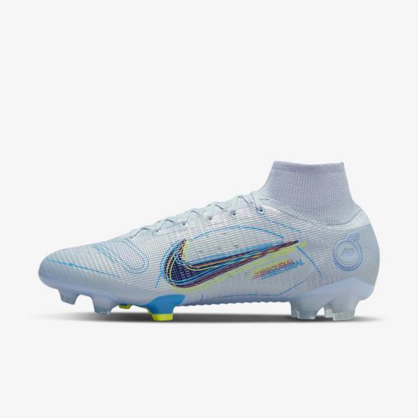 Nike Mercurial Superfly 8 Elite FG Firm-Grounds Kopačky Panske Siva Svetlo Modre Modre | NK452OFZ