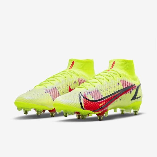 Nike Mercurial Superfly 8 Elite SG-Pro AC Soft-Ground Kopačky Panske Čierne Svetlo Červené | NK698ZXO