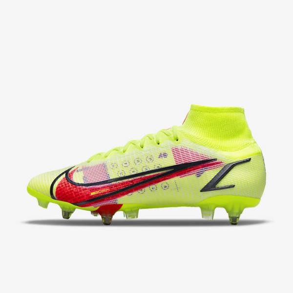 Nike Mercurial Superfly 8 Elite SG-Pro AC Soft-Ground Kopačky Panske Čierne Svetlo Červené | NK698ZXO