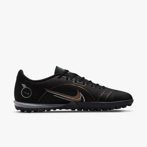 Nike Mercurial Vapor 14 Academy TF Turf Kopačky Damske Čierne Metal Strieborne Siva Metal Zlate | NK720GFR