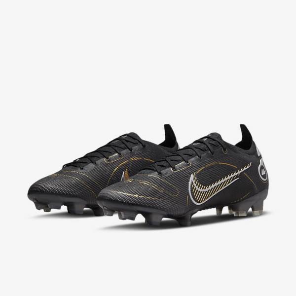 Nike Mercurial Vapor 14 Elite FG Firm-Grounds Kopačky Damske Čierne Metal Strieborne Siva Metal Zlate | NK716UIZ