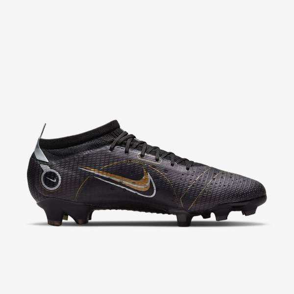 Nike Mercurial Vapor 14 Pro FG Firm-Ground Kopačky Panske Čierne Metal Strieborne Siva Metal Zlate | NK537VRN