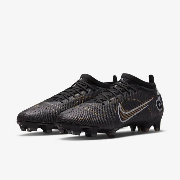 Nike Mercurial Vapor 14 Pro FG Firm-Ground Kopačky Panske Čierne Metal Strieborne Siva Metal Zlate | NK537VRN