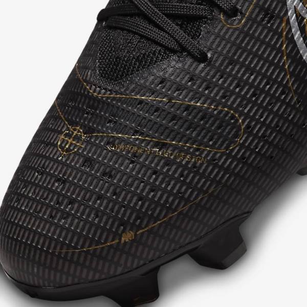 Nike Mercurial Vapor 14 Pro FG Firm-Ground Kopačky Panske Čierne Metal Strieborne Siva Metal Zlate | NK537VRN