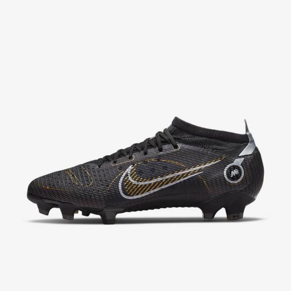 Nike Mercurial Vapor 14 Pro FG Firm-Ground Kopačky Panske Čierne Metal Strieborne Siva Metal Zlate | NK537VRN