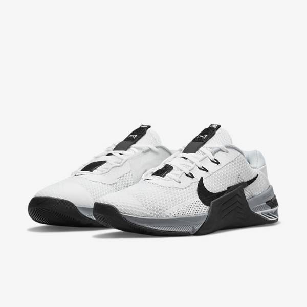 Nike Metcon 7 Botasky Damske Biele Siva Platina Čierne | NK452JBG