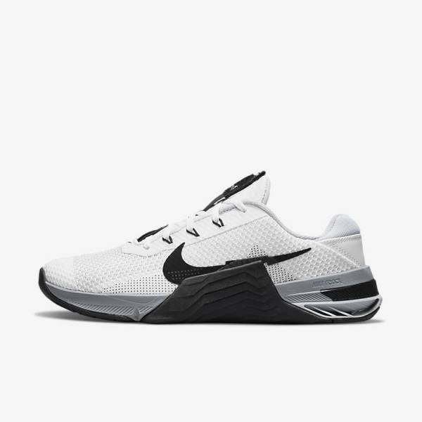 Nike Metcon 7 Botasky Damske Biele Siva Platina Čierne | NK452JBG