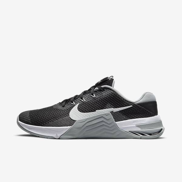 Nike Metcon 7 Botasky Panske Čierne Siva Biele Platina | NK476GTF