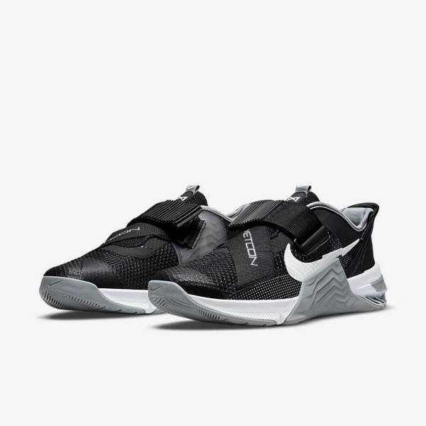 Nike Metcon 7 FlyEase Botasky Panske Čierne Siva Biele Platina | NK341BMG