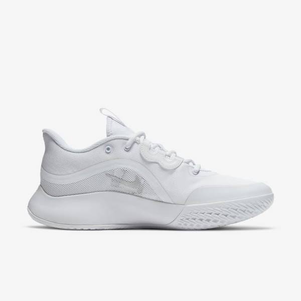 Nike NikeCourt Air Max Volley Hard-Court Tenisove Tenisky Damske Biele Metal Strieborne | NK284HQA