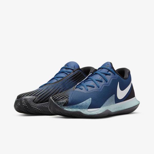 Nike NikeCourt Air Zoom Vapor Cage 4 Rafa Clay Tenisove Tenisky Panske Modre Čierne Metal Strieborne | NK705GRZ