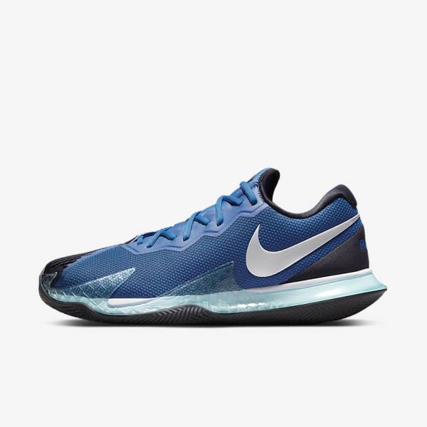 Nike NikeCourt Air Zoom Vapor Cage 4 Rafa Clay Tenisove Tenisky Panske Modre Čierne Metal Strieborne | NK705GRZ