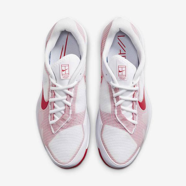 Nike NikeCourt Air Zoom Vapor Pro Clay Court Tenisove Tenisky Panske Biele Červené | NK207JXL