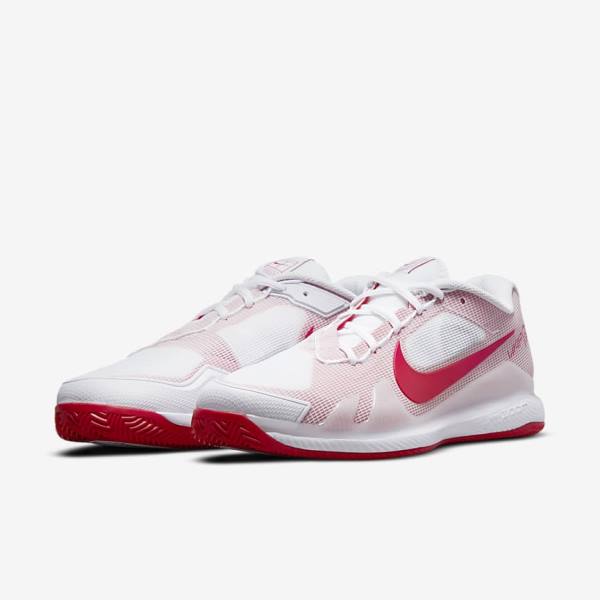 Nike NikeCourt Air Zoom Vapor Pro Clay Court Tenisove Tenisky Panske Biele Červené | NK207JXL