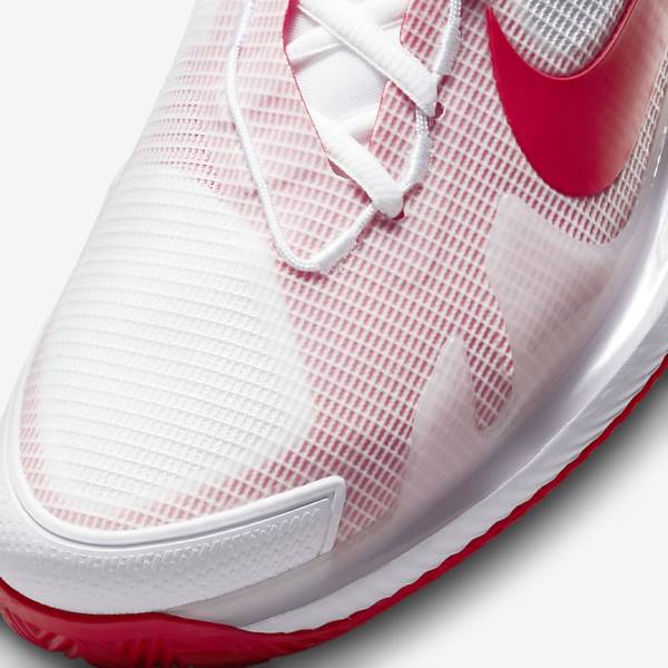 Nike NikeCourt Air Zoom Vapor Pro Clay Court Tenisove Tenisky Panske Biele Červené | NK207JXL