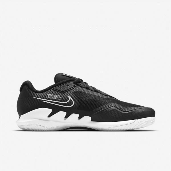 Nike NikeCourt Air Zoom Vapor Pro Clay Court Tenisove Tenisky Panske Čierne Biele | NK792MCF