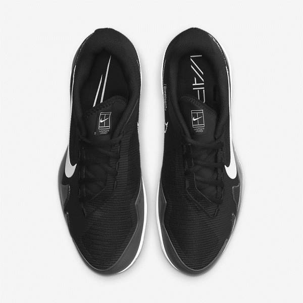 Nike NikeCourt Air Zoom Vapor Pro Clay Court Tenisove Tenisky Panske Čierne Biele | NK792MCF