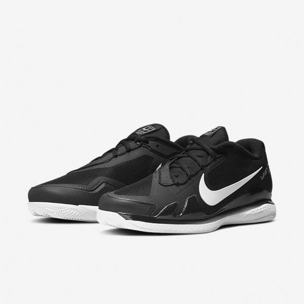 Nike NikeCourt Air Zoom Vapor Pro Clay Court Tenisove Tenisky Panske Čierne Biele | NK792MCF