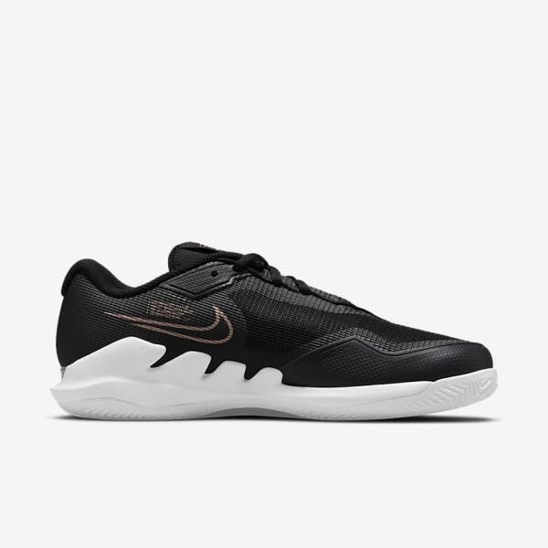 Nike NikeCourt Air Zoom Vapor Pro Clay Court Tenisove Tenisky Damske Čierne Biele Metal Červené Hnede | NK816UTK